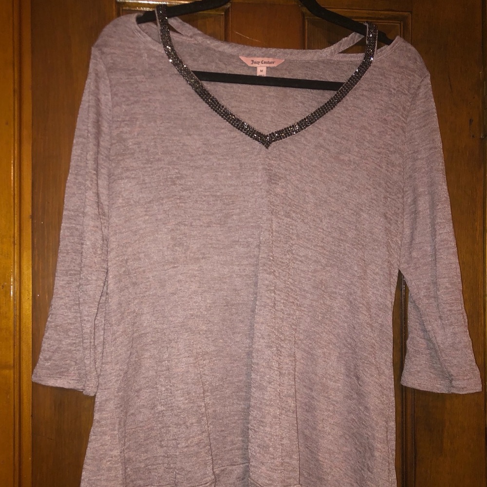 Juicy couture  lavender jewel cutout detail blouse